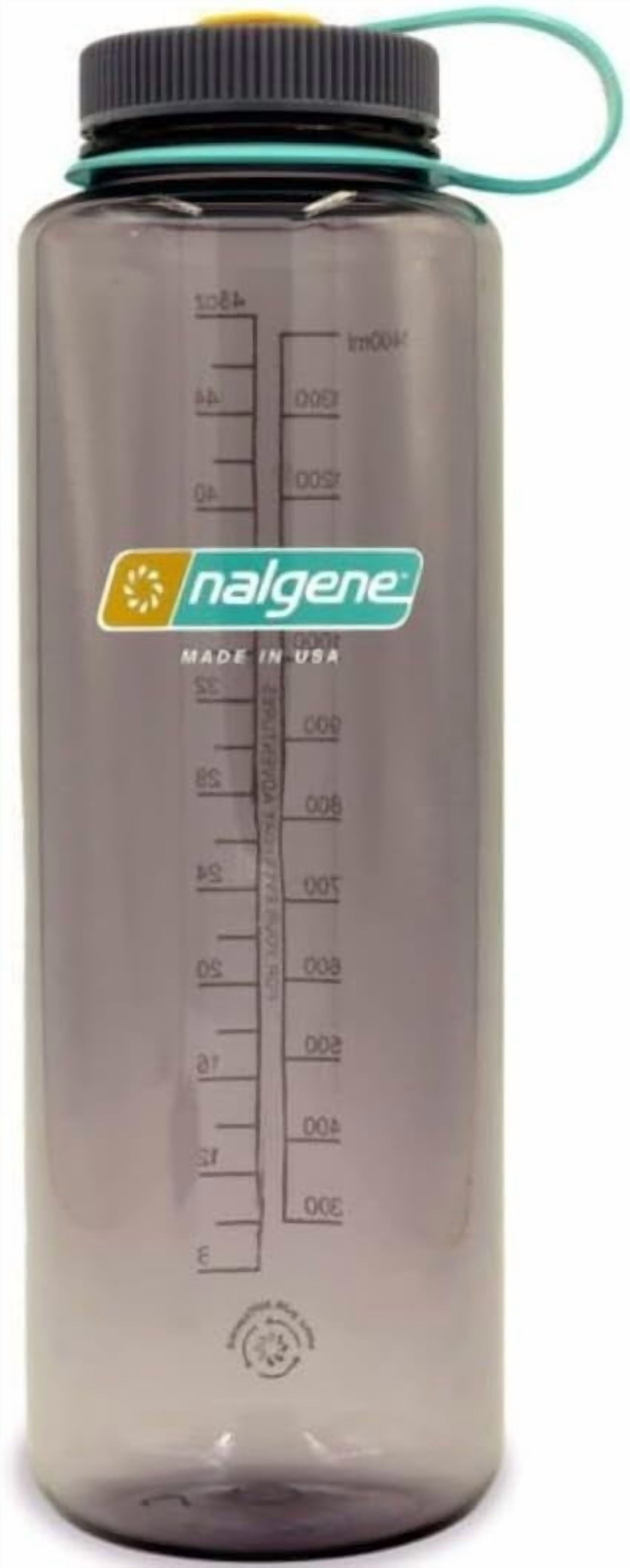 Nalgene Sustain Tritan BPA-Free Water  Made with Material Derived from 50% Plastic Waste (using ISCC certified mass balance), 48 OZ, Wide Mouth, Aubergine - JWGF