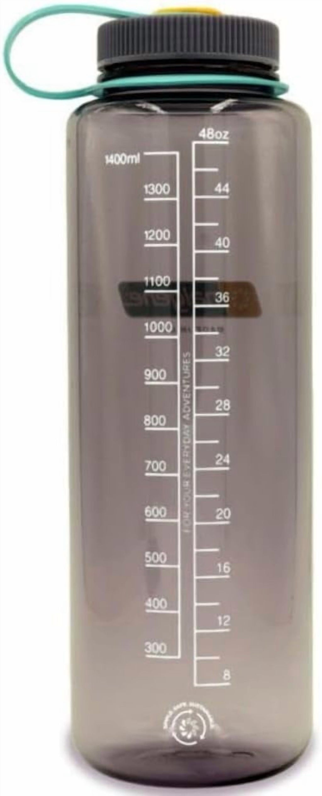Nalgene Sustain Tritan BPA-Free Water  Made with Material Derived from 50% Plastic Waste (using ISCC certified mass balance), 48 OZ, Wide Mouth, Aubergine - JWGF