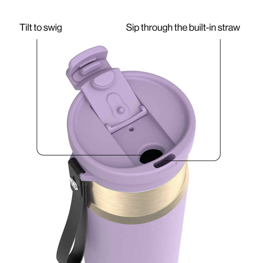 Contigo DualSip 24 oz Leakproof Insulated Water Bottle with Carrying Strap and 2-Way Lid - KKY1