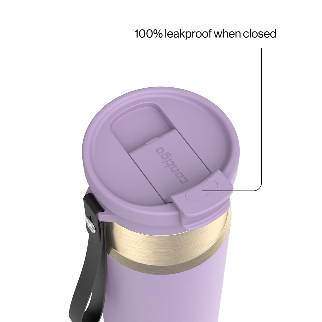 Contigo DualSip 24 oz Leakproof Insulated Water Bottle with Carrying Strap and 2-Way Lid - KKY1