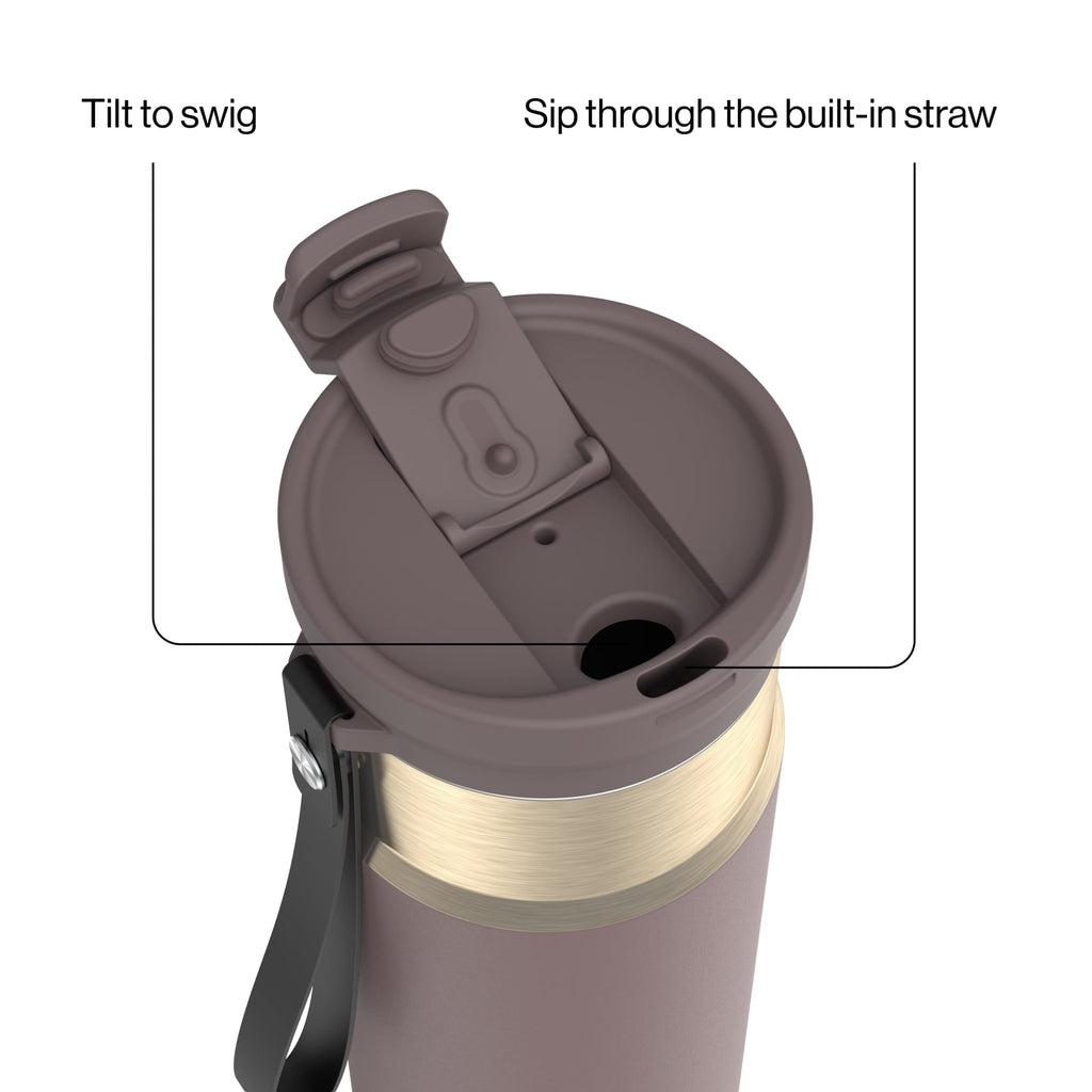 Contigo DualSip 24 oz Leakproof Insulated Water Bottle with Carrying Strap and 2-Way Lid - KKY1