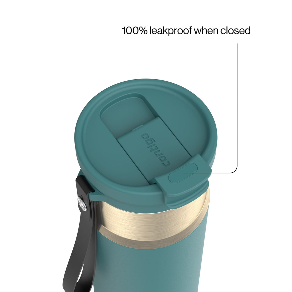 Contigo DualSip 24 oz Leakproof Insulated Water Bottle with Carrying Strap and 2-Way Lid - KKY1