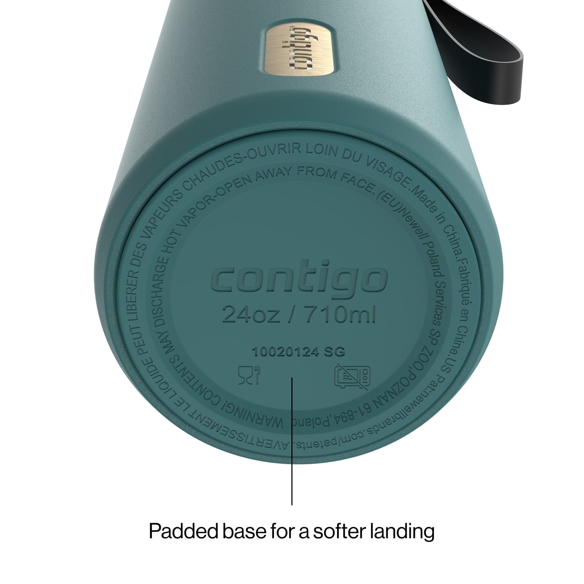 Contigo DualSip 24 oz Leakproof Insulated Water Bottle with Carrying Strap and 2-Way Lid - KKY1
