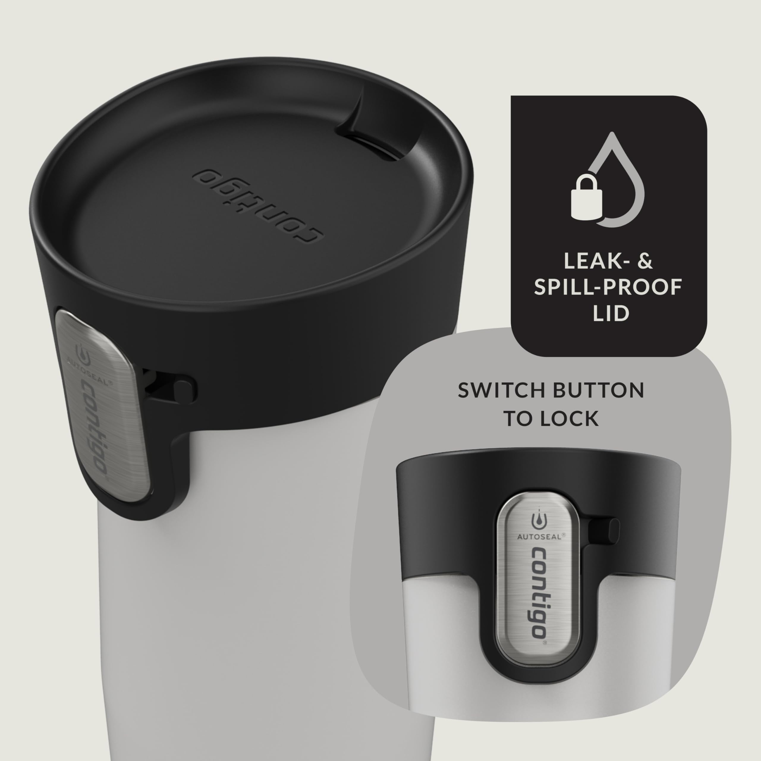 Contigo AUTOSEAL West Loop Vacuum-Insulated Stainless Steel Travel Mug with Easy-Clean Lid, 12oz - DWS8