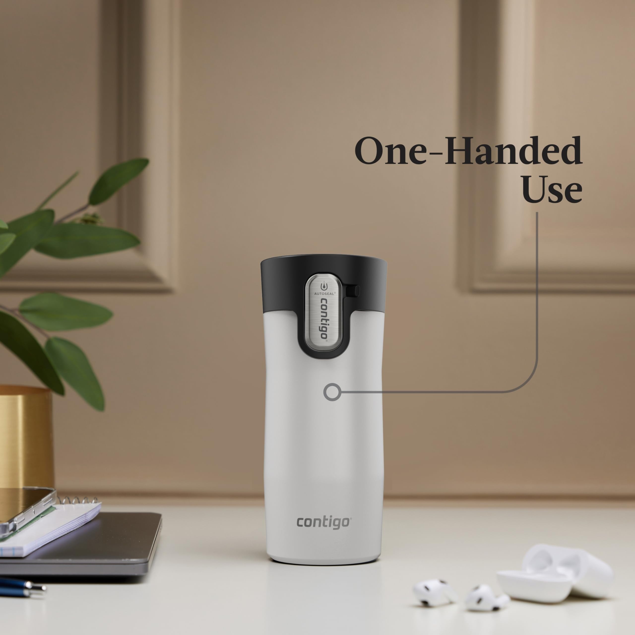 Contigo AUTOSEAL West Loop Vacuum-Insulated Stainless Steel Travel Mug with Easy-Clean Lid, 12oz - DWS8