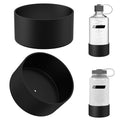 Linkidea 2 Pack Water Bottle Boot Compatible with Nalgene Sustain Wide Mouth 32oz/48oz, Narrow Mouth 32oz, Silicone Anti-Slip Bottle Bottom Bumper Protector (Black) - KQDS