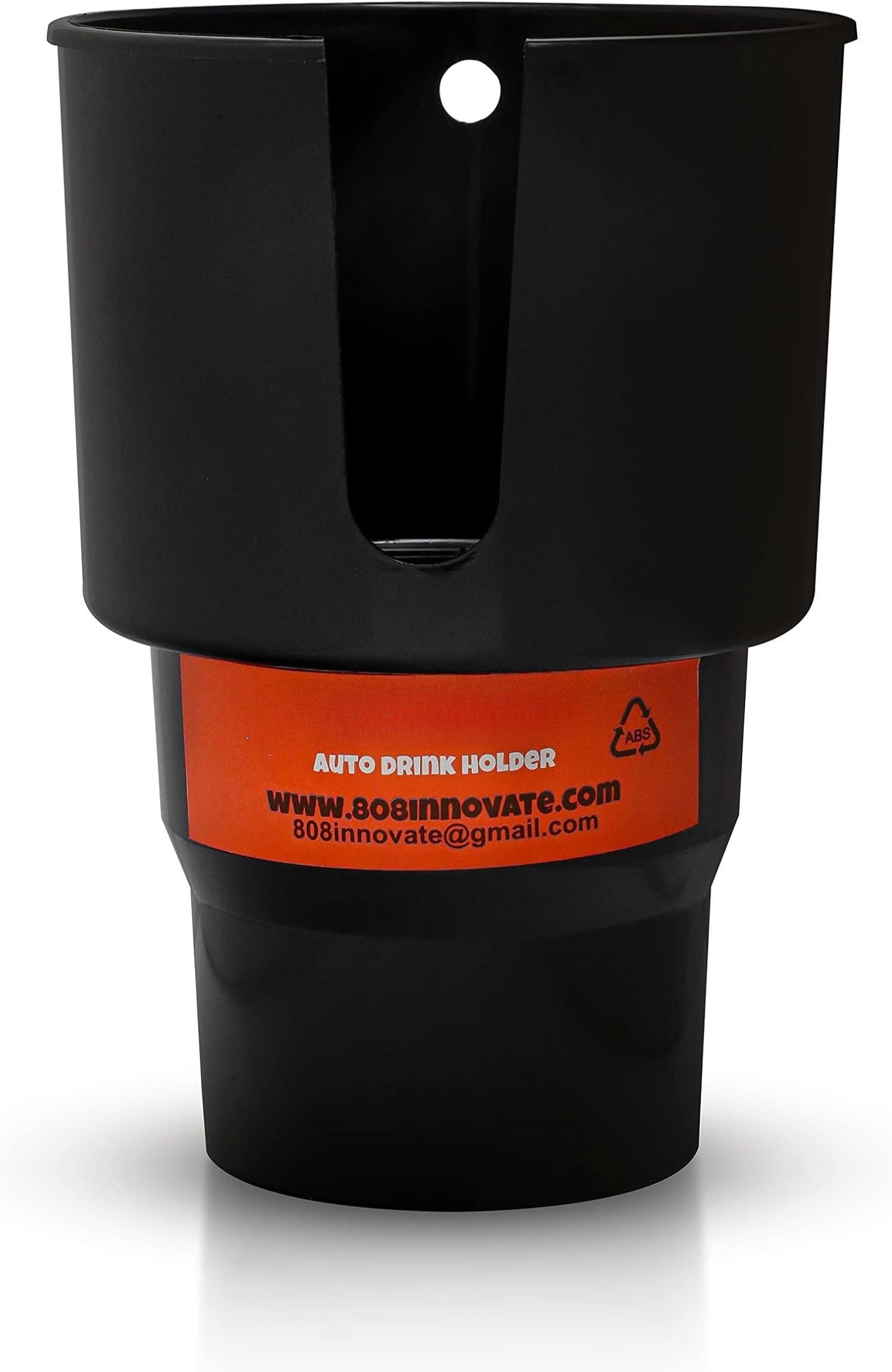 Cup Holder Expander - Fits Hydro Flasks 32/40 oz, Nalgene,  &amp; Large Bottles up to 3.8  Wide - for  up to 3.2  Wide - Black - 8P71
