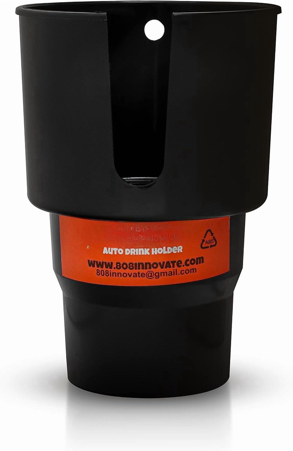 Cup Holder Expander - Fits Hydro Flasks 32/40 oz, Nalgene,  &amp; Large Bottles up to 3.8  Wide - for  up to 3.2  Wide - Black - 8P71