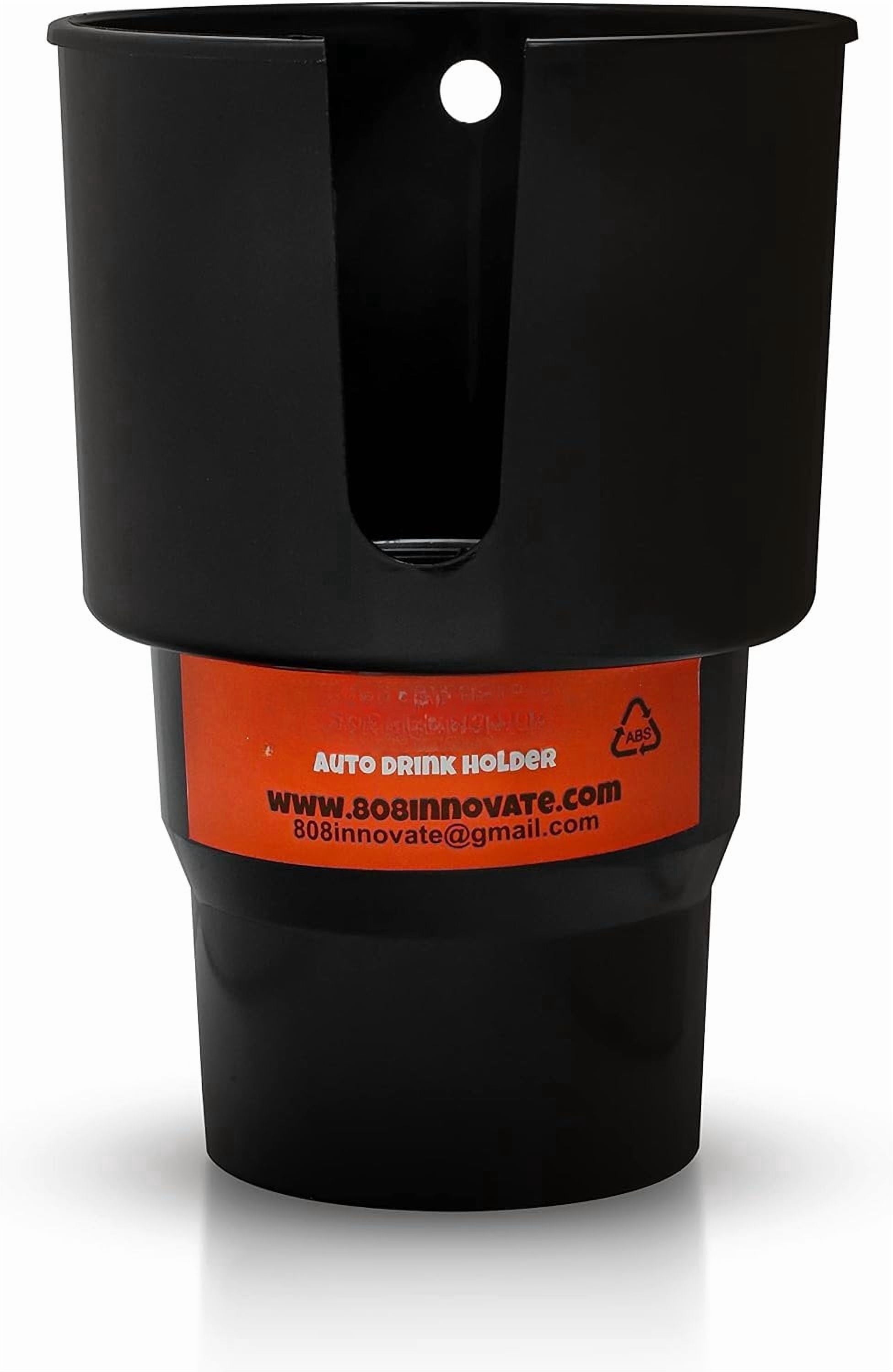 Cup Holder Expander - Fits Hydro Flasks 32/40 oz, Nalgene,  &amp; Large Bottles up to 3.8  Wide - for  up to 3.2  Wide - Black - 8P71