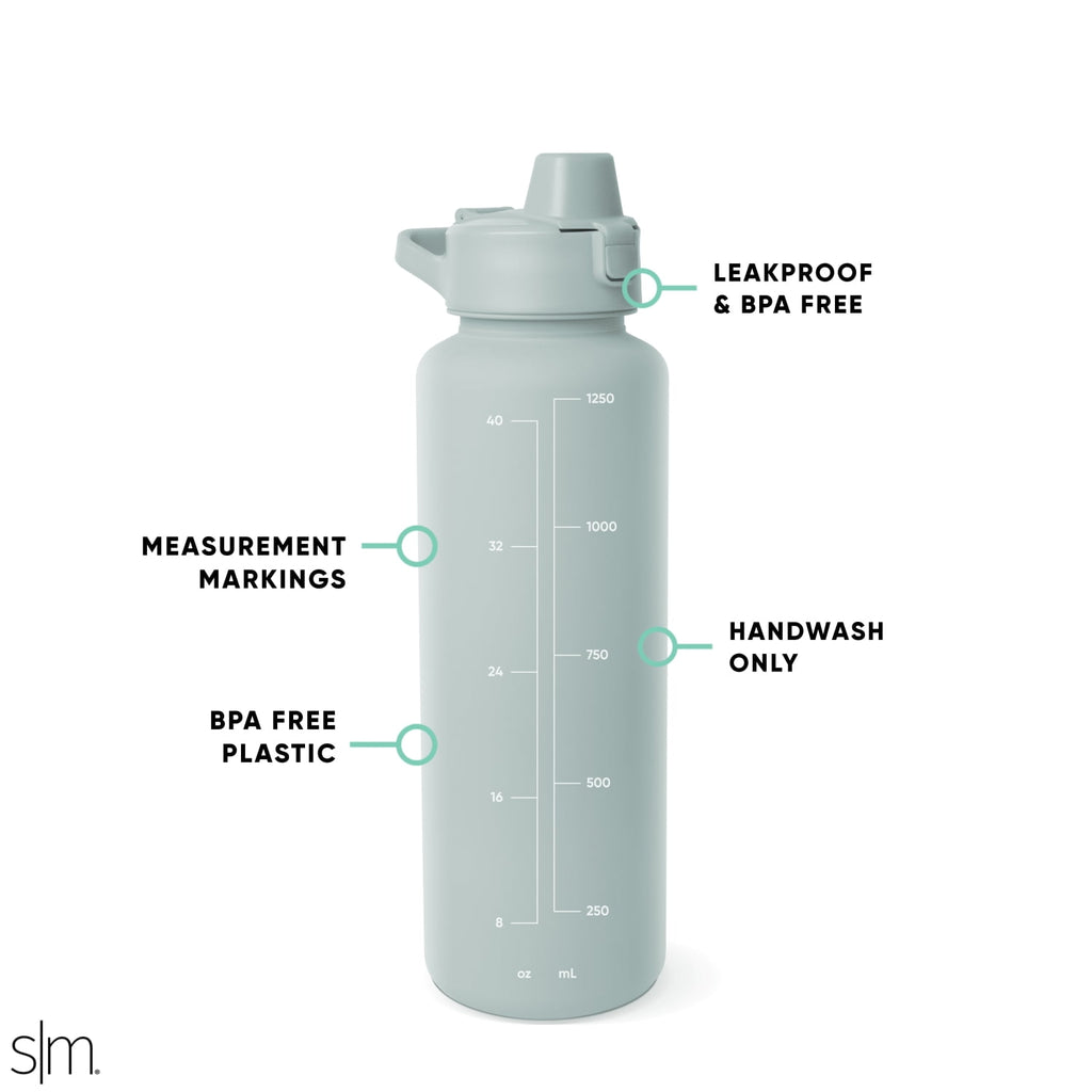 Simple Modern 48 fl oz Reusable Tritan Summit Water Bottle with Silicone Straw Lid|Seaglass Sage - 9LP4
