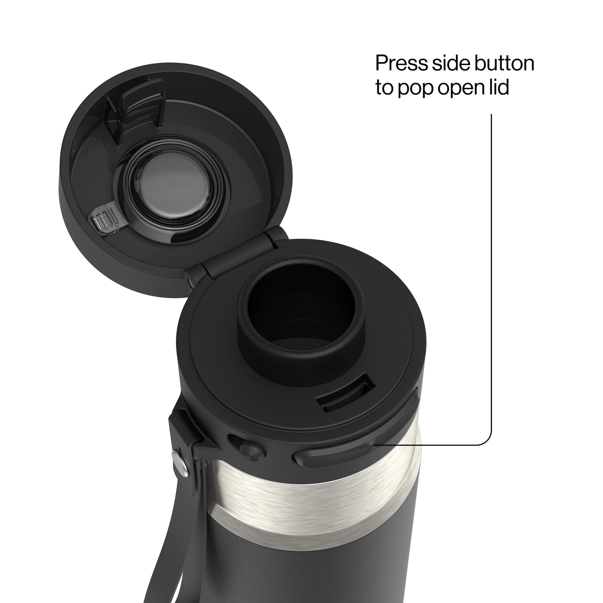 Contigo AutoPop 24 oz Leakproof Insulated Stainless Steel Water Bottle with Carry Strap and Shaker Ball - T5W2