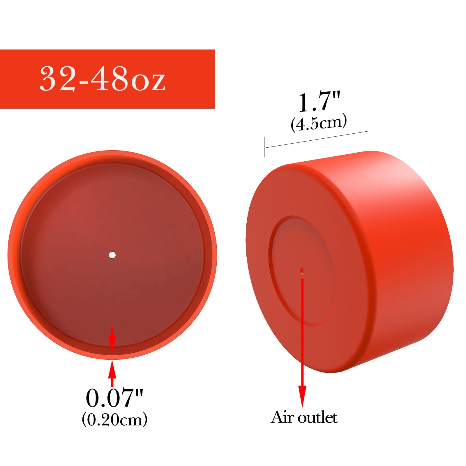 Linkidea 2 Pack Water Bottle Boot Compatible with Nalgene Sustain Wide Mouth 32oz/48oz, Narrow Mouth 32oz, Silicone Anti-Slip Bottle Bottom Bumper Protector (Red) - G52Z