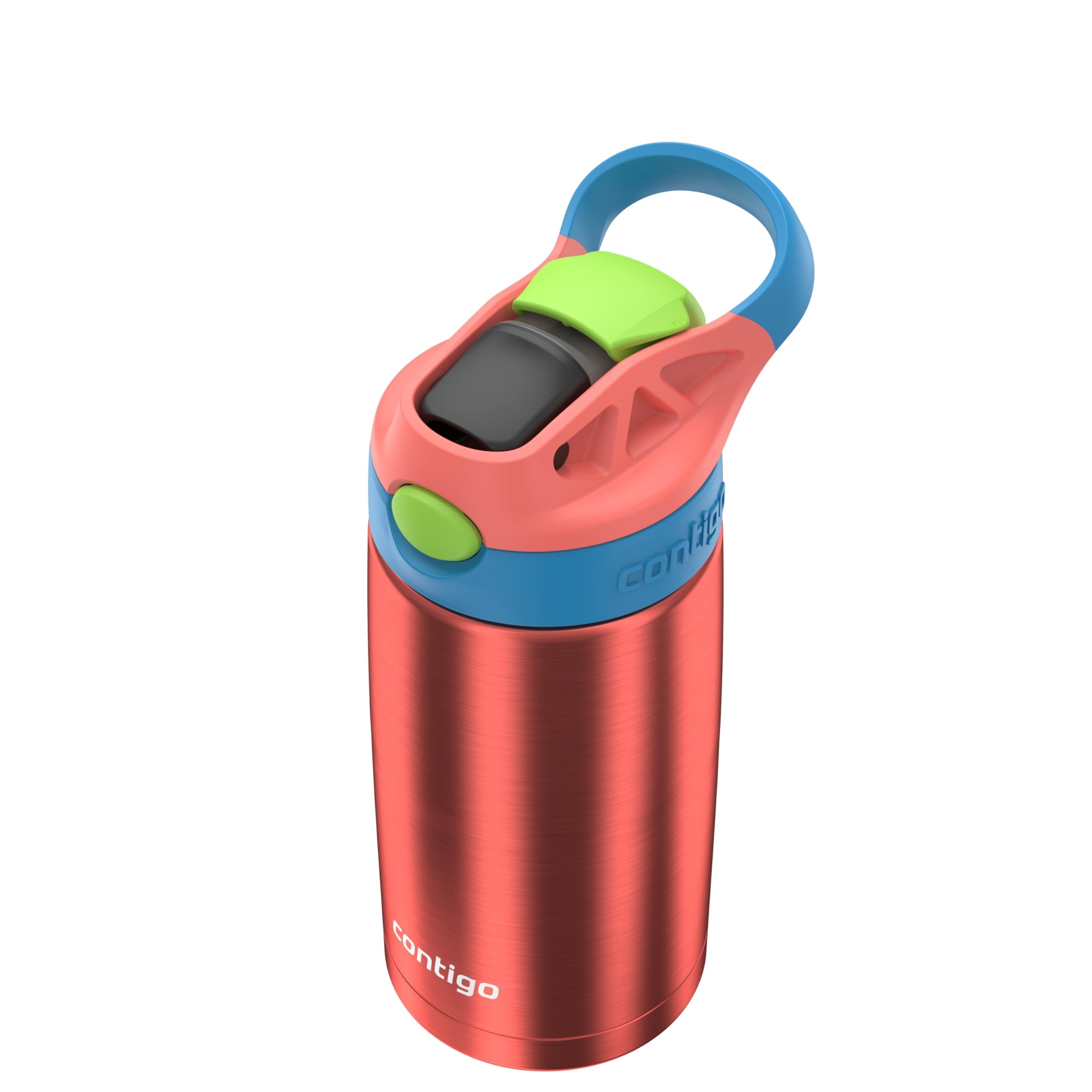 Contigo AUTOSPOUT Water Bottle, 13 oz, Coral Blue/Poppy - OW42