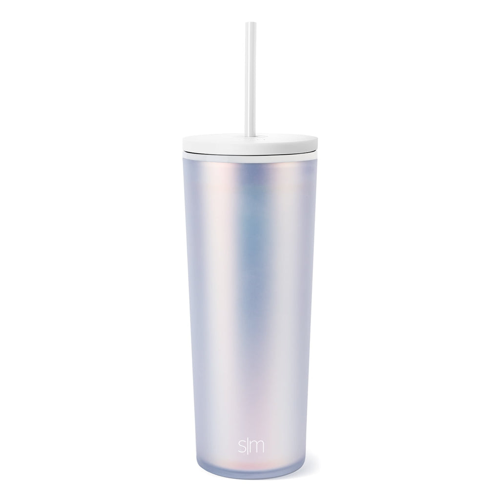 Simple Modern 24 fl oz Double Wall Plastic Classic Tumbler with Straw|Opalescent - ZC3A