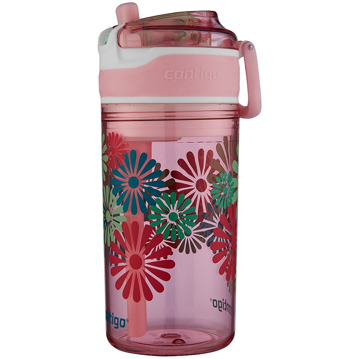 Contigo 13 oz. Kid's Snack Hero Drink Tumbler - Ballet Slipper Pink with Flowers - HU4M
