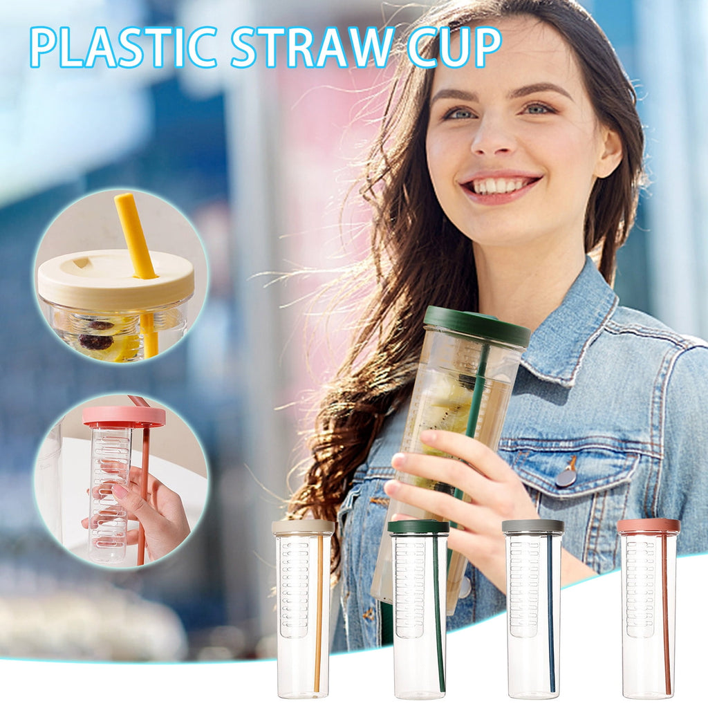 AURIGATE Simple Modern Plastic Tumbler with Lid and Straw Reusable BPA Free Iced Coffee Cups Double Wall Smoothie Cup Gifts for Women Men Him Her Classic Collection - 74VE