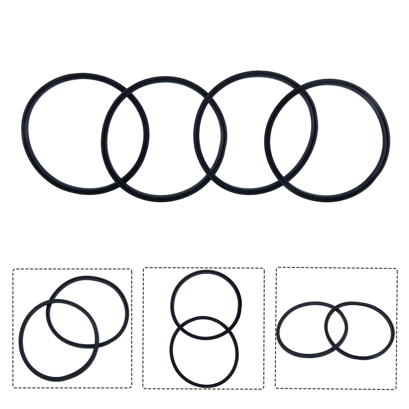 4 Pack Gaskets Compatible for Contigo Snapseal Byron Travel Mug 16oz &amp; 20oz, Replacement Rubber Seal for Contigo Snapseal Lid, Replacement Silicone Part for Contigo Coffee Travel Tumbler - M0BY