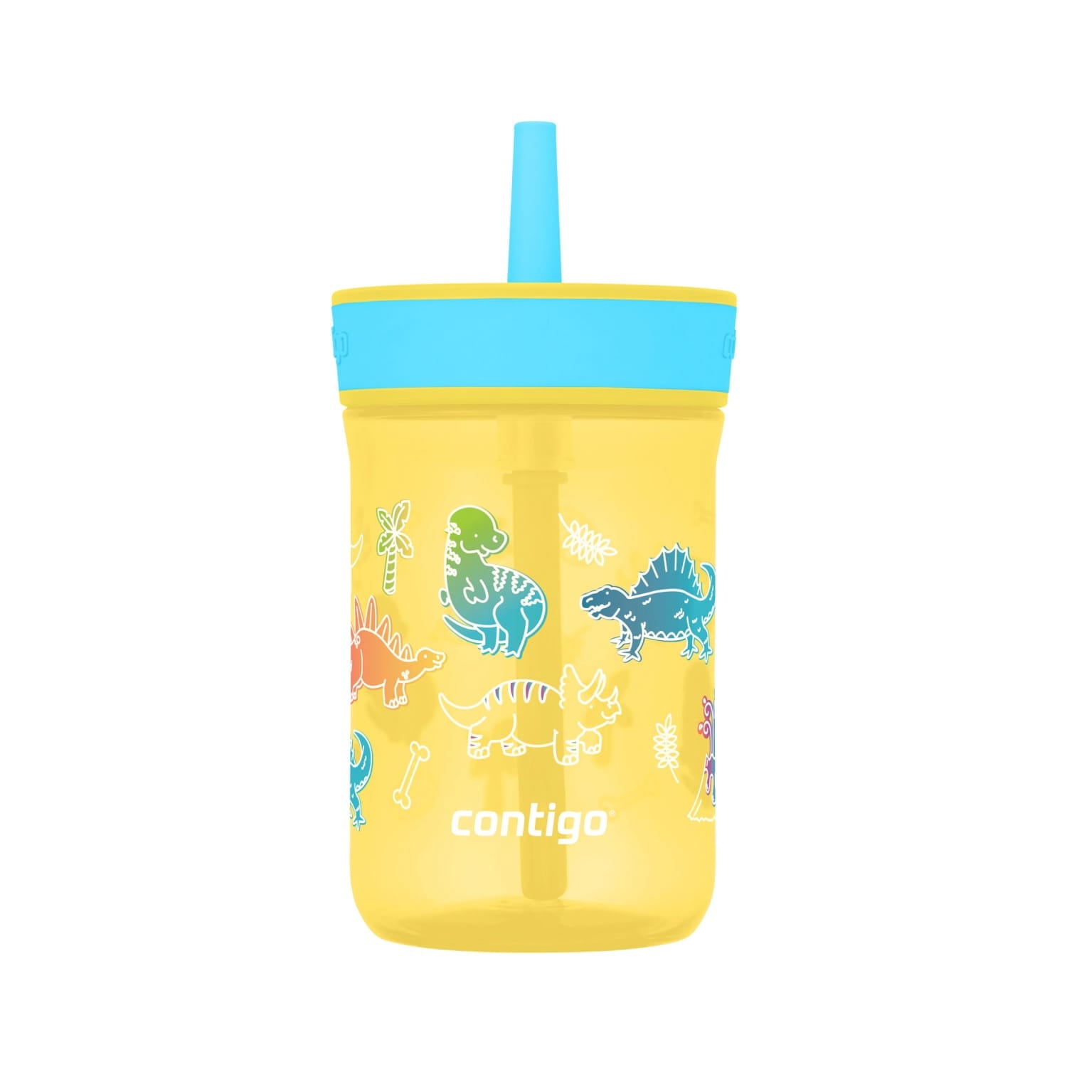 Contigo Kids Leighton Spill-Proof Tumbler with Straw, 14 oz, Yellow - GBCS