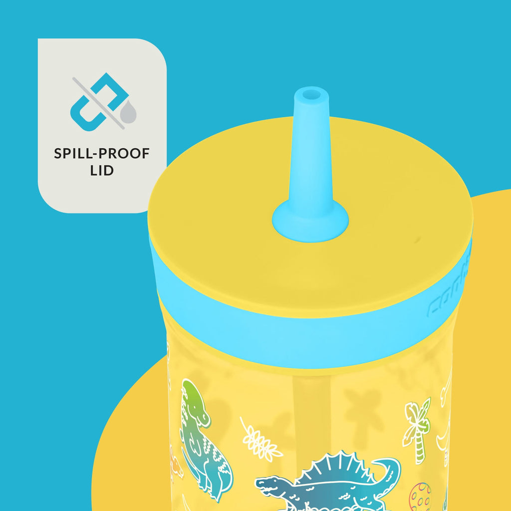 Contigo Kids Leighton Spill-Proof Tumbler with Straw, 14 oz, Yellow - GBCS