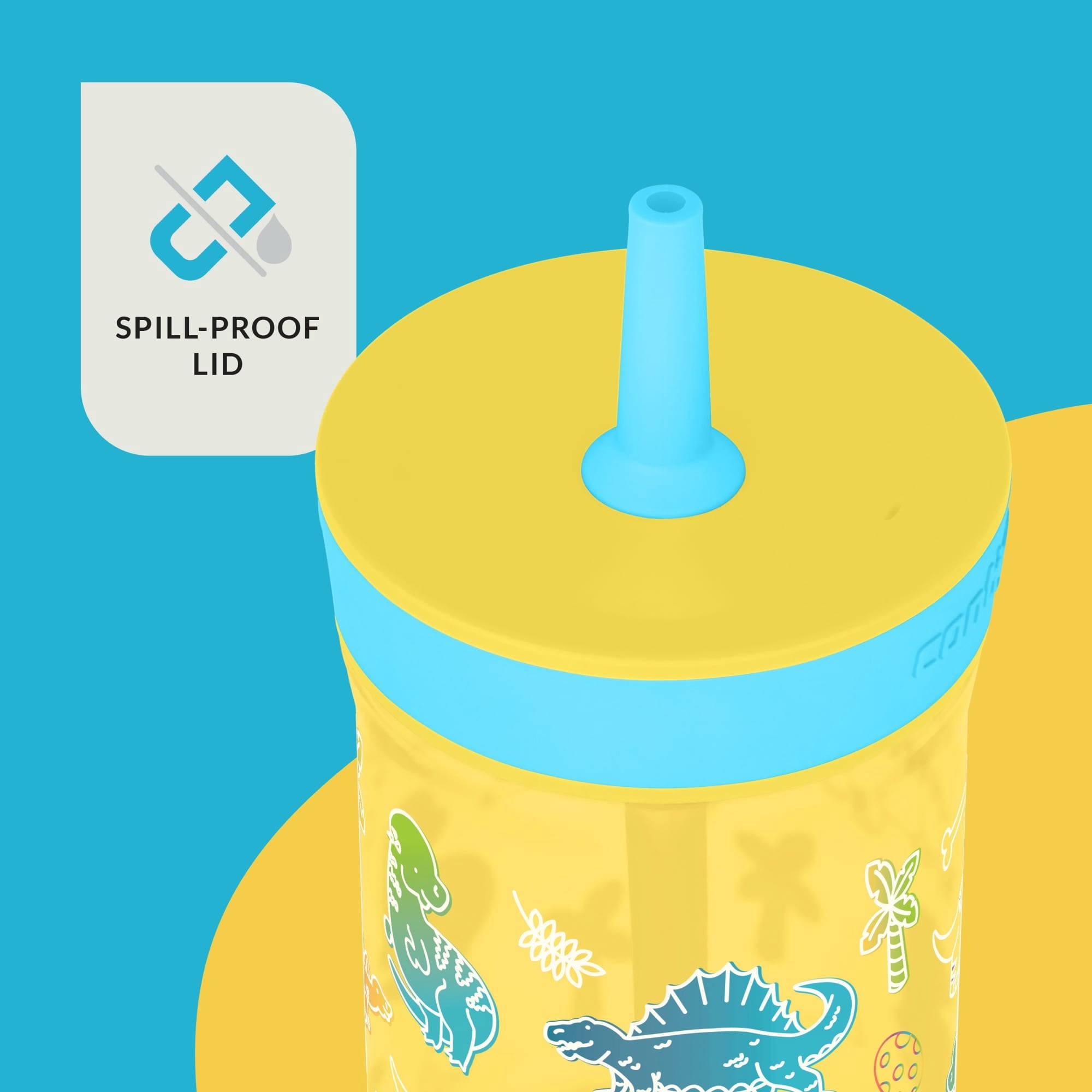 Contigo Kids Leighton Spill-Proof Tumbler with Straw, 14 oz, Yellow - GBCS