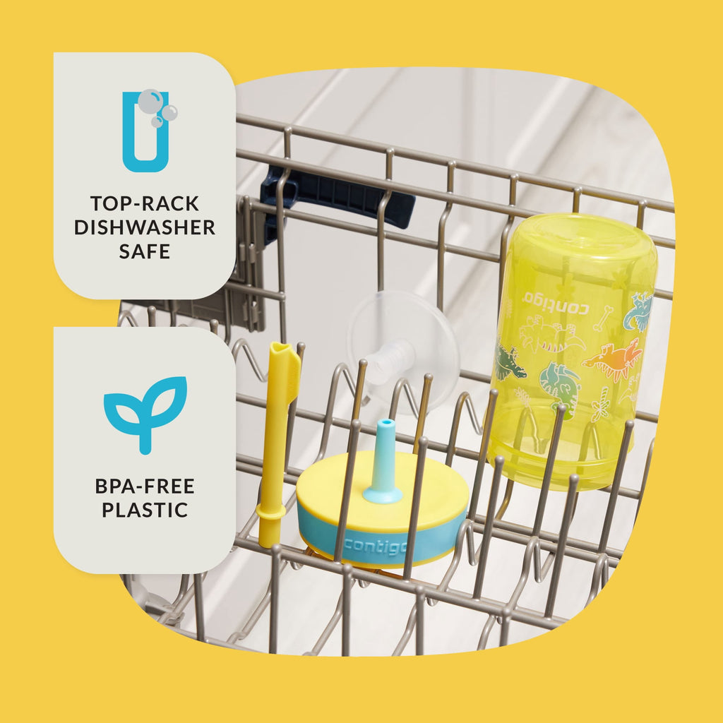 Contigo Kids Leighton Spill-Proof Tumbler with Straw, 14 oz, Yellow - GBCS