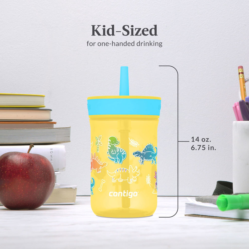 Contigo Kids Leighton Spill-Proof Tumbler with Straw, 14 oz, Yellow - GBCS