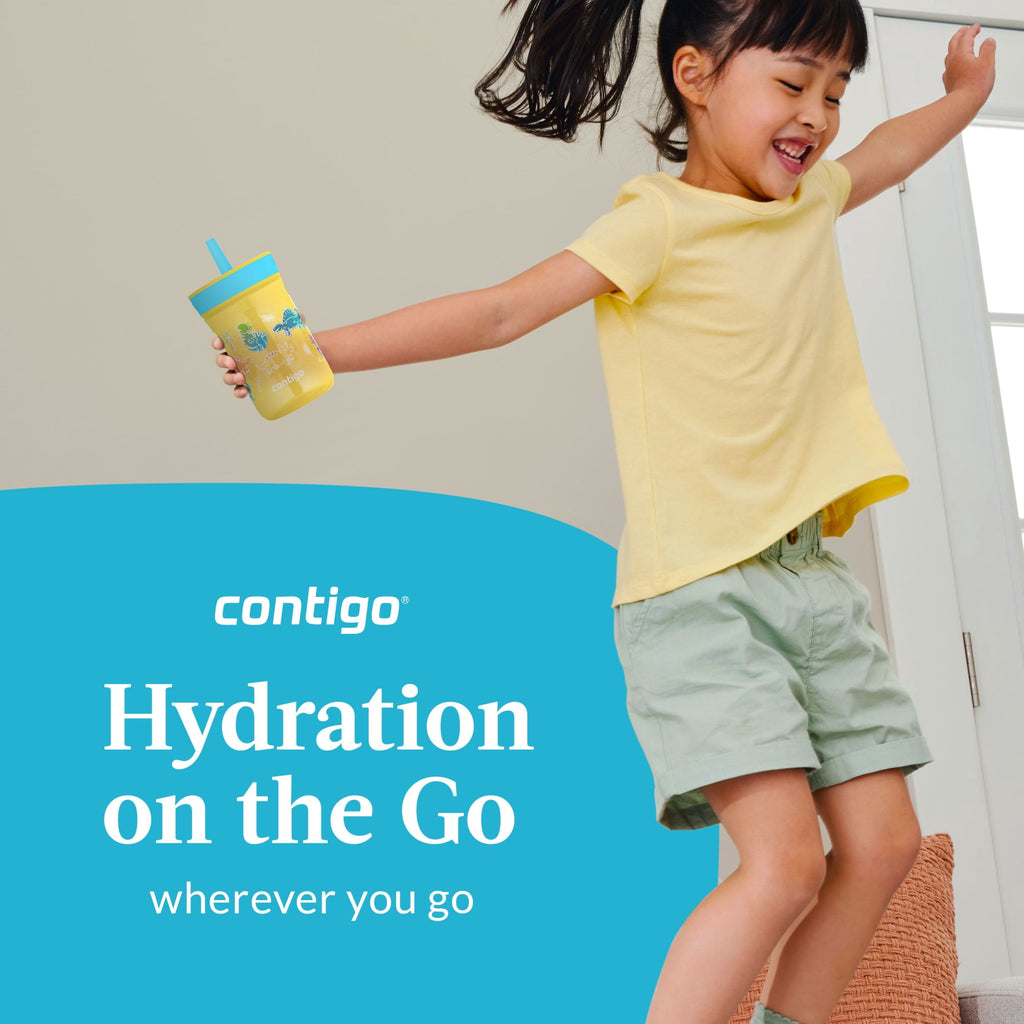 Contigo Kids Leighton Spill-Proof Tumbler with Straw, 14 oz, Yellow - GBCS