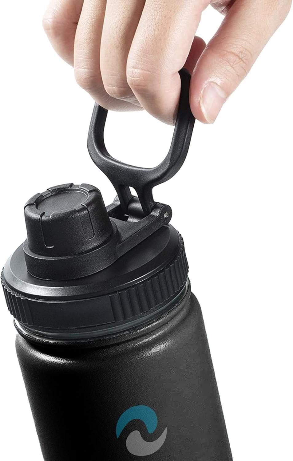 Hydraflow Wide Mouth Spout Twist Chug Nalgene Replacement Lid | Compatible with Nalgene 32 oz Wide Mouth Lid, Hydroflask &amp; Many  Top Water Bottle Brands Sizes 12 16 18 20 32 40 64 Oz - N8NW