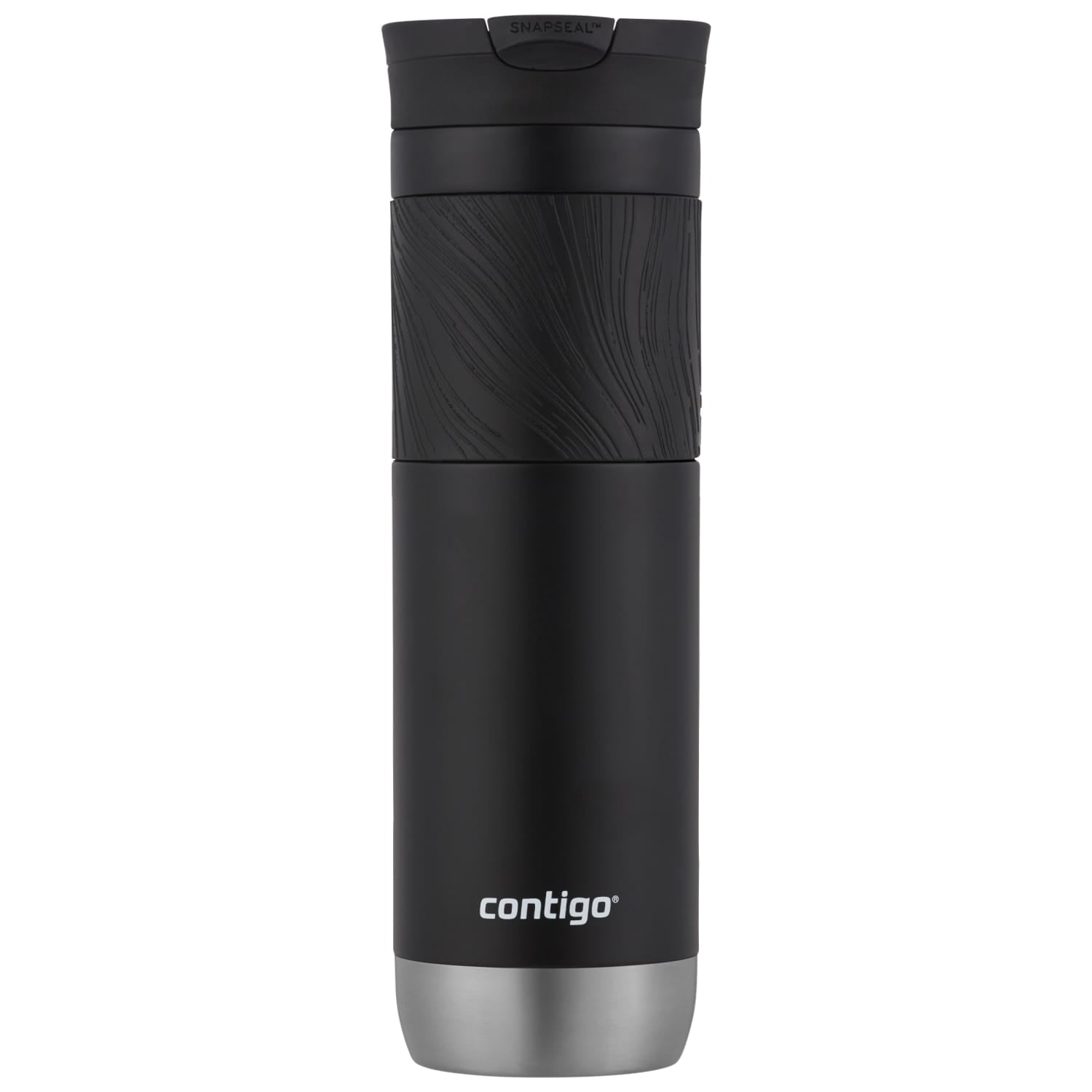 Contigo Byron 2.0 Stainless Steel Travel Mug with SNAPSEAL Lid and Grip in Black, 24 fl oz. - W9H4