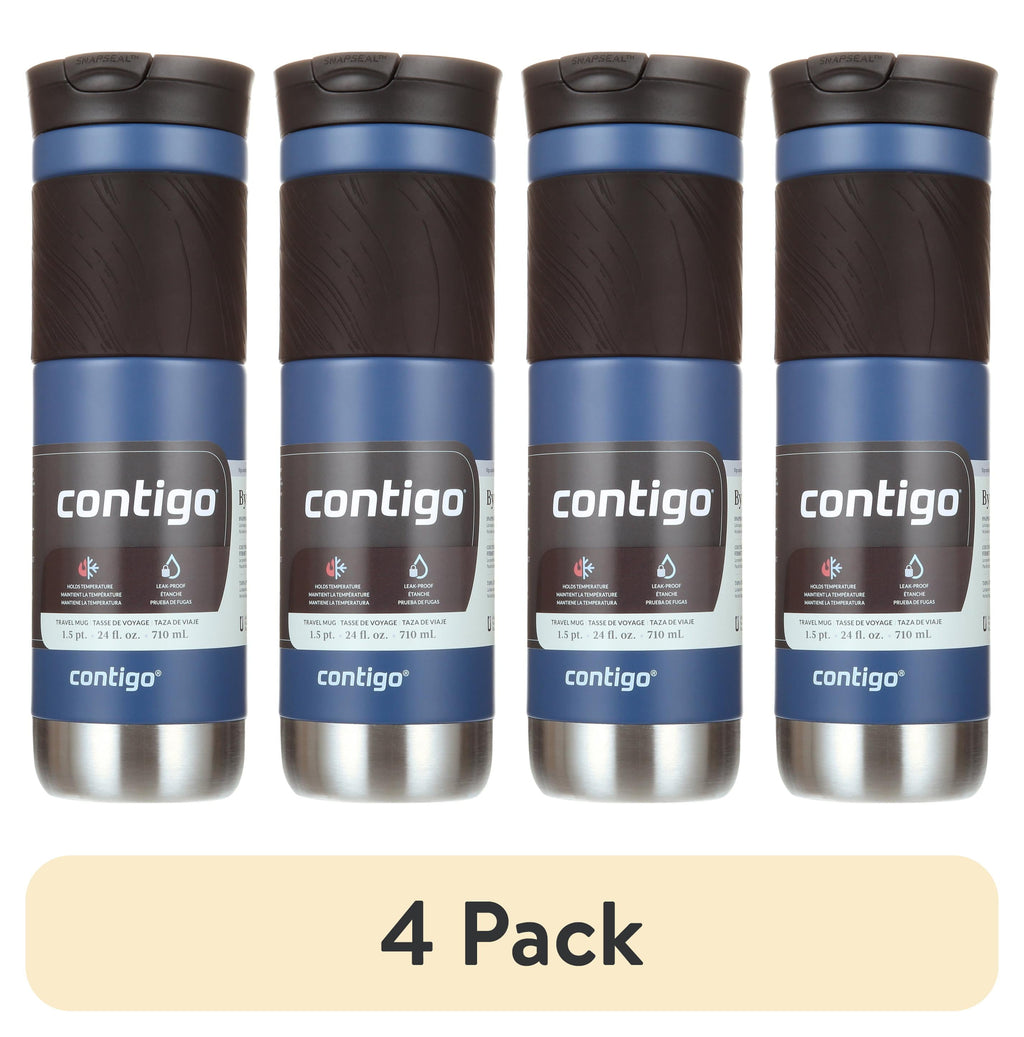 Contigo Byron 2.0 Stainless Steel Travel Mug with SNAPSEAL Lid and Grip in Black, 24 fl oz. - W9H4