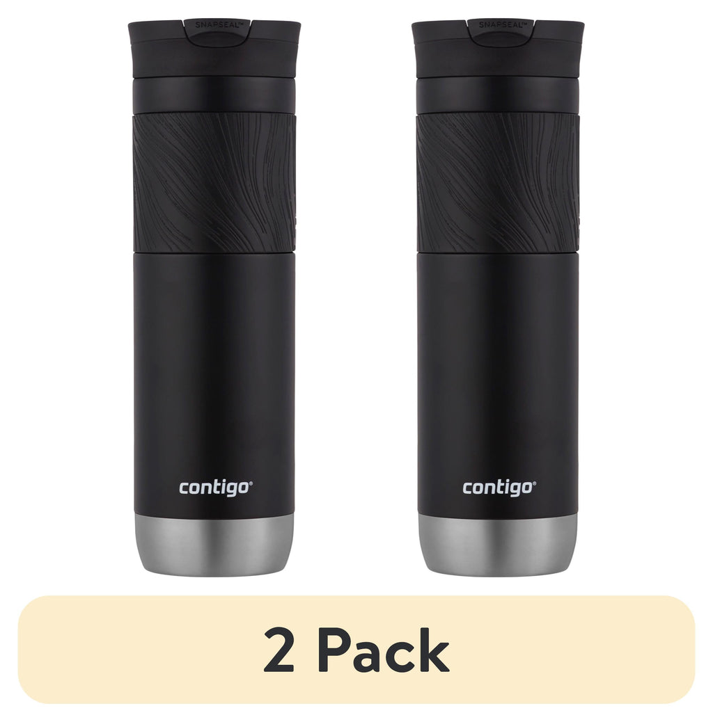 Contigo Byron 2.0 Stainless Steel Travel Mug with SNAPSEAL Lid and Grip in Black, 24 fl oz. - W9H4