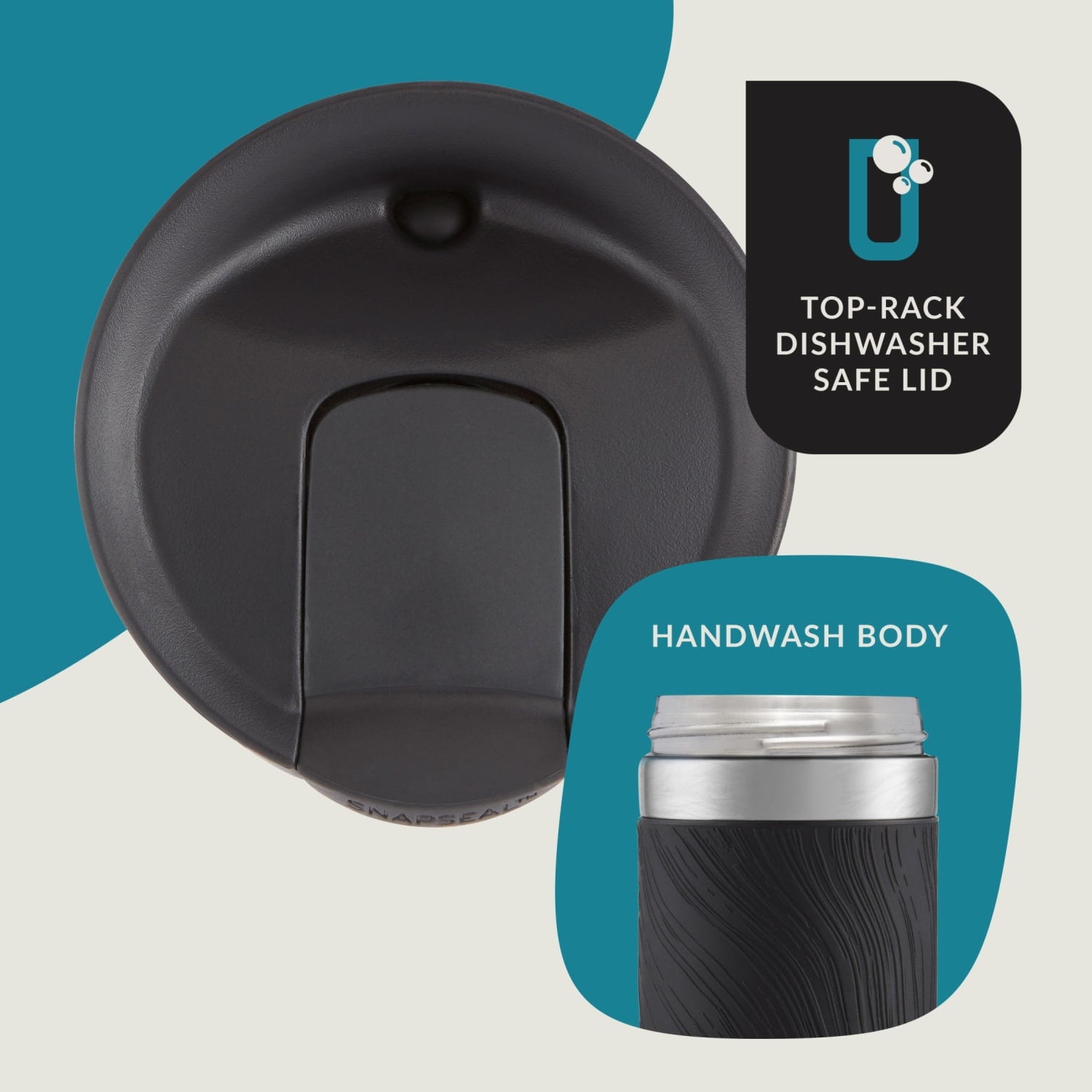 Contigo Byron 2.0 Stainless Steel Travel Mug with SNAPSEAL Lid and Grip in Black, 24 fl oz. - W9H4
