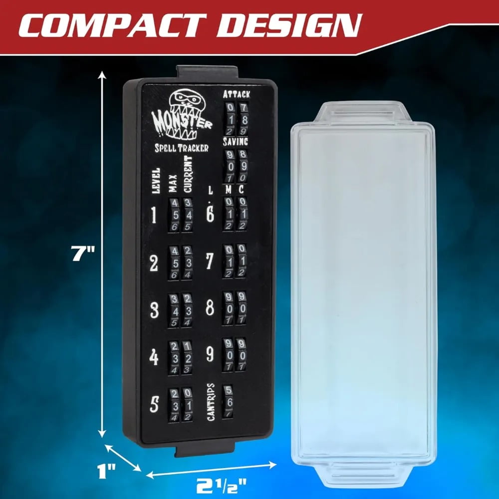 Ultimate RPG Spell Tracker for DND- Easily Keep Track of All Magic Stats, Levels, Modifiers Easily w Adjustable Place-Locking Dials &amp; Protective Cover- Compatible w Dungeons Dragons 5e Tabletop Games - XRH3