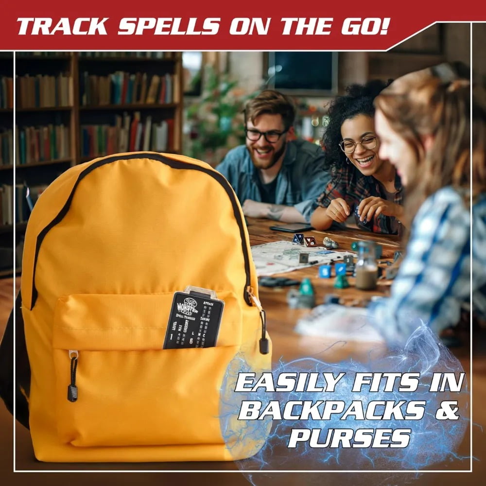 Ultimate RPG Spell Tracker for DND- Easily Keep Track of All Magic Stats, Levels, Modifiers Easily w Adjustable Place-Locking Dials &amp; Protective Cover- Compatible w Dungeons Dragons 5e Tabletop Games - XRH3