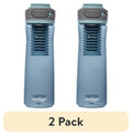 (2 pack) Contigo Clybourn Plastic FreeFlow Filter Water Bottle with AUTOSEAL Lid 24 oz., Dark Ice, with Replacable Filter - PVOG