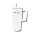 Tumbler 30 oz – Stainless Steel Cup with Handle and Lid | White Prime - 5PV8