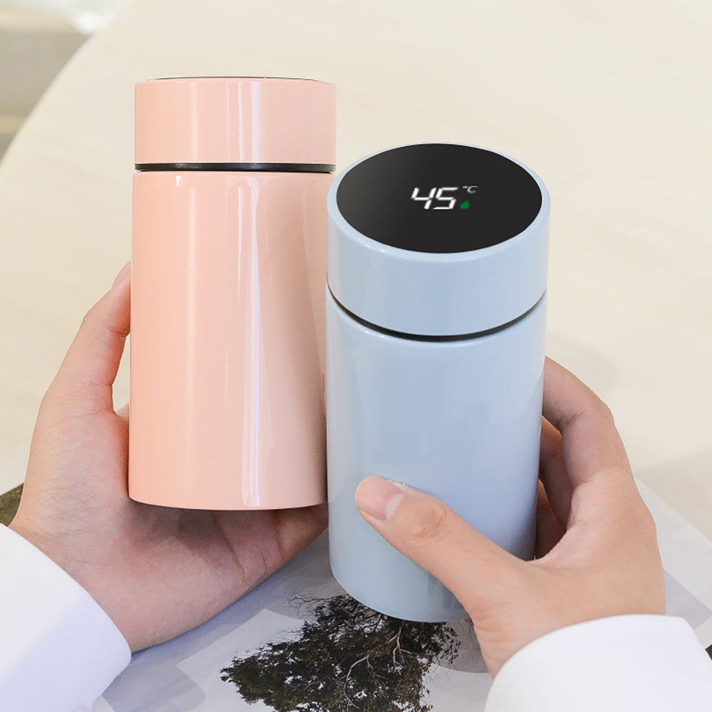 Stainless Steel Insulation Cup Cute Mini Portable Children Student Water Bottle Coffee Travel Mug LED Temperature Display Double Walled Vacuum Long Lasting Insulation - E664