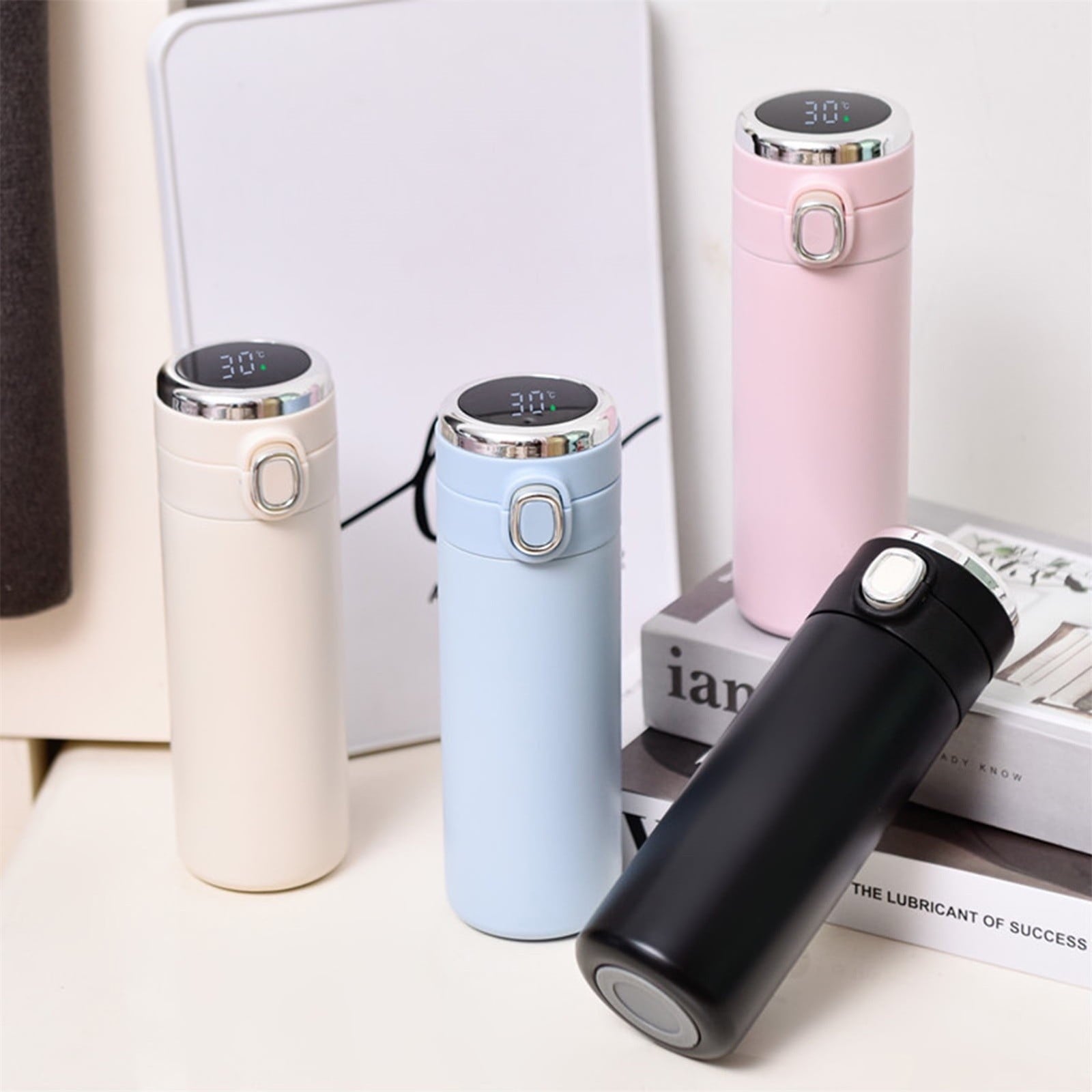 Stainless Steel Insulation Cup Cute Mini Portable Children Student Water Bottle Coffee Travel Mug LED Temperature Display Double Walled Vacuum Long Lasting Insulation - E664