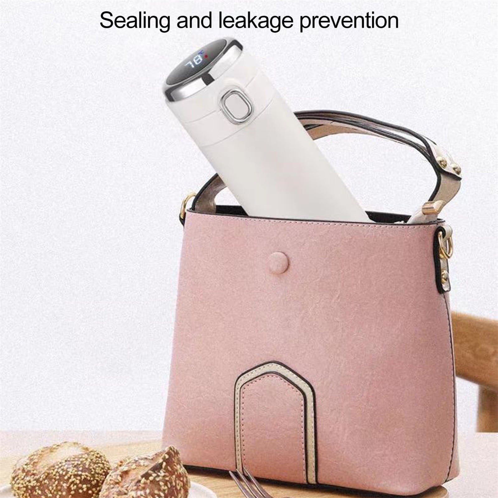 Stainless Steel Insulation Cup Cute Mini Portable Children Student Water Bottle Coffee Travel Mug LED Temperature Display Double Walled Vacuum Long Lasting Insulation - E664