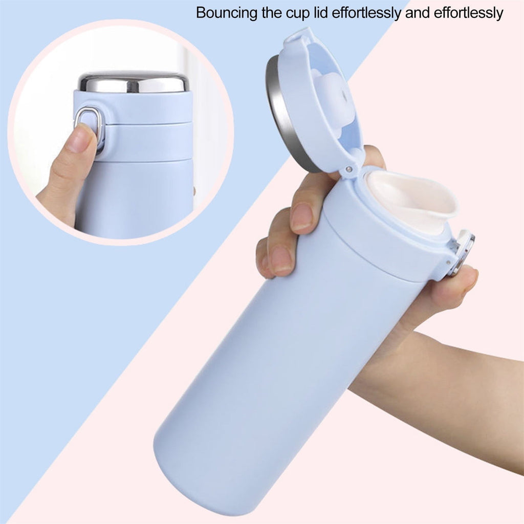 Stainless Steel Insulation Cup Cute Mini Portable Children Student Water Bottle Coffee Travel Mug LED Temperature Display Double Walled Vacuum Long Lasting Insulation - E664