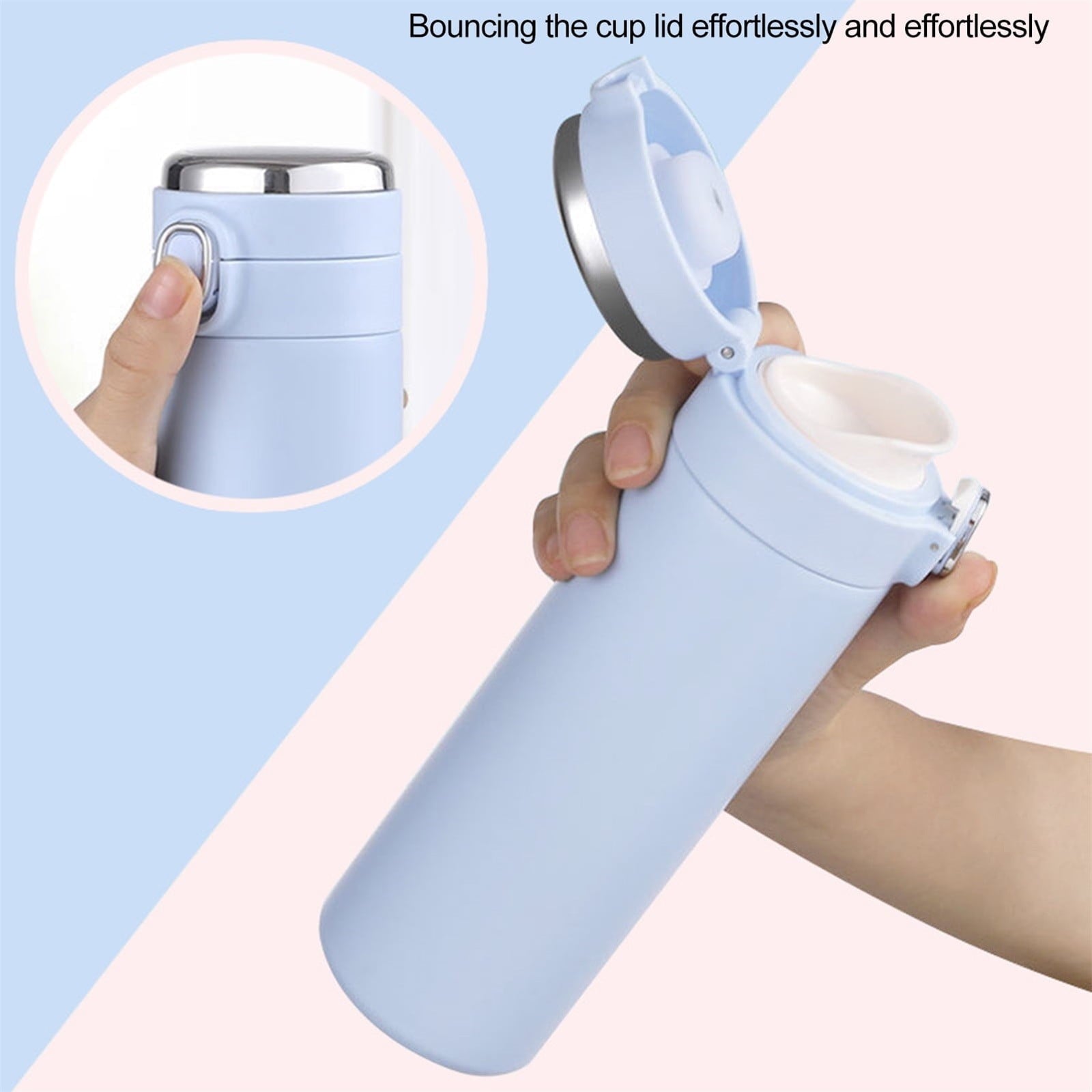 Stainless Steel Insulation Cup Cute Mini Portable Children Student Water Bottle Coffee Travel Mug LED Temperature Display Double Walled Vacuum Long Lasting Insulation - E664