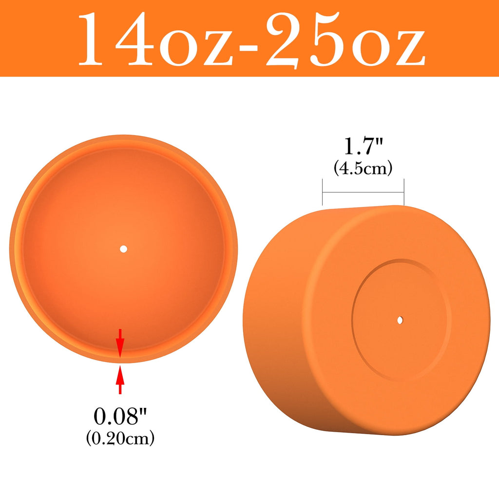 Linkidea 2 Pack Water Bottle Boot Compatible with CamelBak Eddy+20oz/25oz, Chute Mag 20oz/25oz, Carry Cap, Silicone Anti-Slip Bottle Bottom Bumper Protector (Orange) - YEES