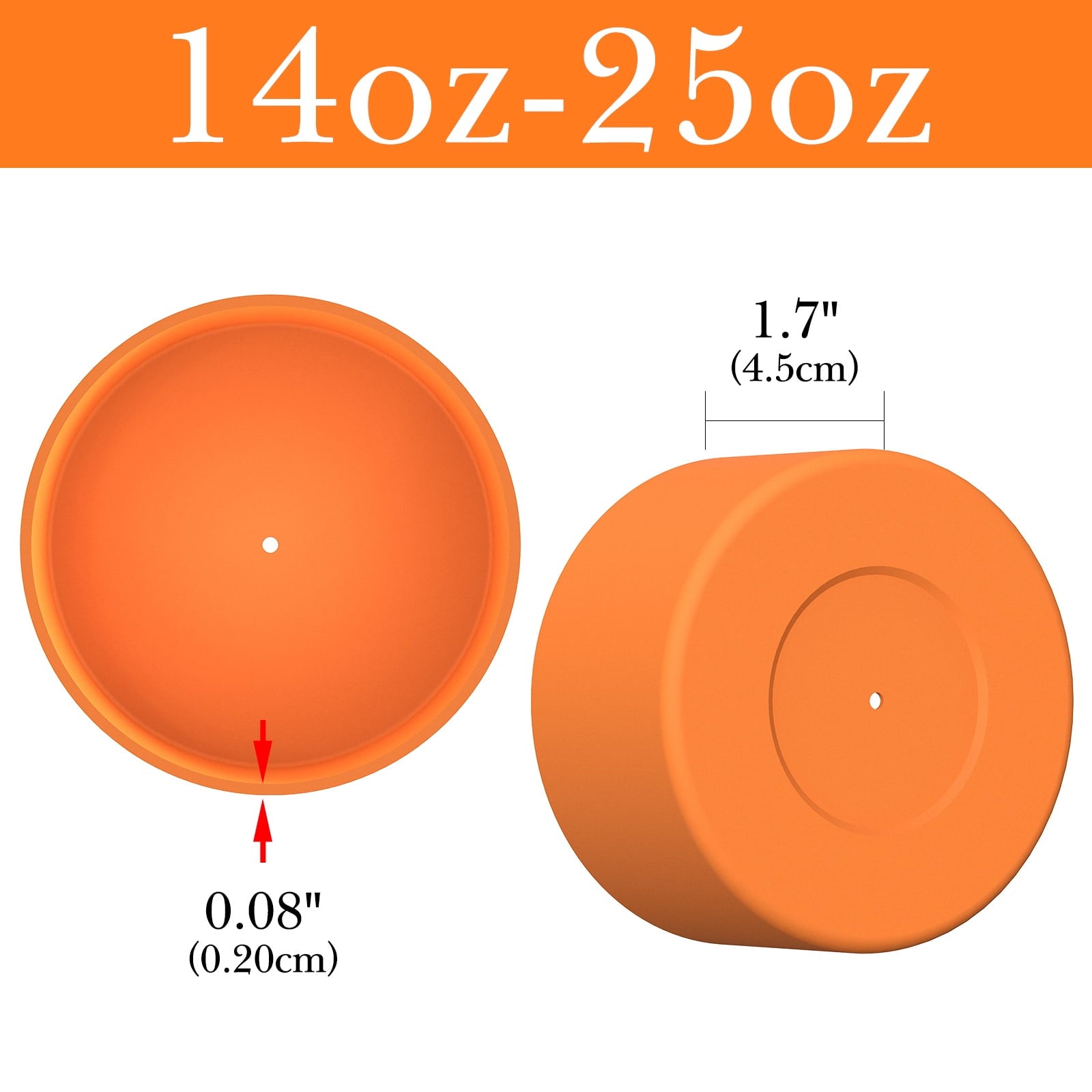Linkidea 2 Pack Water Bottle Boot Compatible with CamelBak Eddy+20oz/25oz, Chute Mag 20oz/25oz, Carry Cap, Silicone Anti-Slip Bottle Bottom Bumper Protector (Orange) - YEES