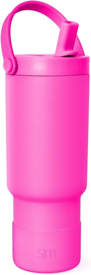 Simple Modern 24 fl oz Insulated Stainless Steel Trek Pivot Tumbler with Straw Lid and Top Handle|Seaside Blue - E9IO