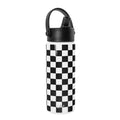 Simple Modern 18 fl oz Insulated Stainless Steel Summit Wide Mouth Water Bottle with Handle and Straw Lid|Black and White Checkmate - GQ5P