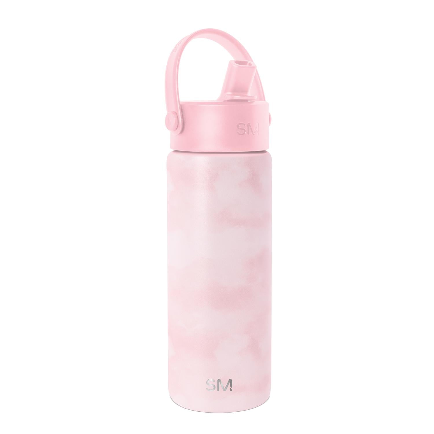 Simple Modern 18 fl oz Insulated Stainless Steel Summit Wide Mouth Water Bottle with Handle and Straw Lid|Black and White Checkmate - GQ5P