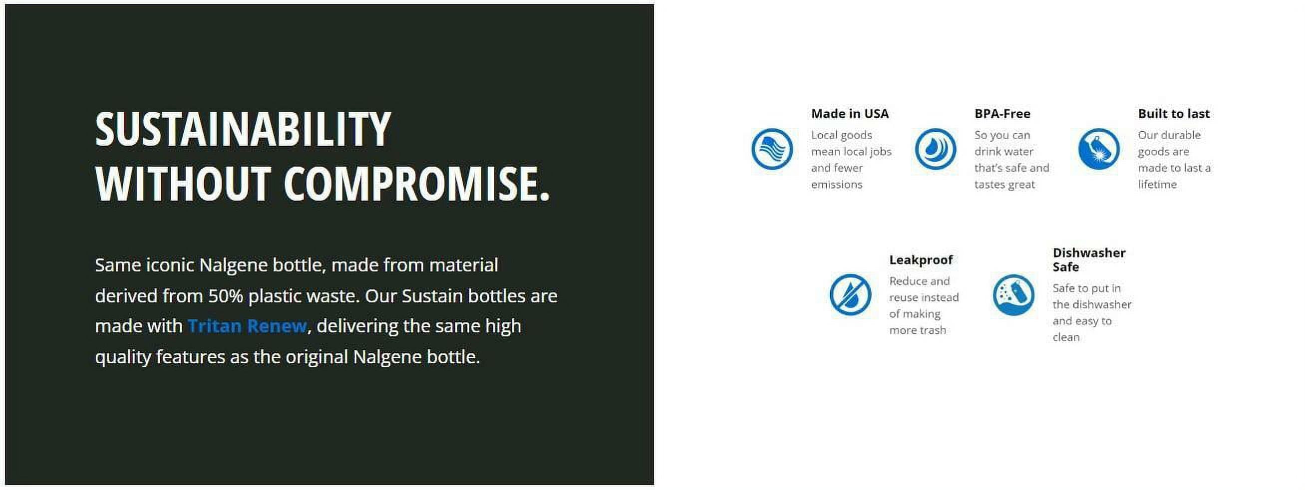 Nalgene Sustain 16 oz. Narrow Mouth Water Bottle - Cornflower Blue - 9JZL