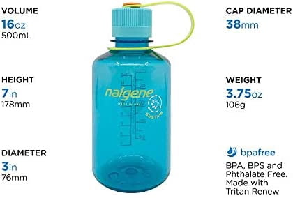 Nalgene Sustain 16 oz. Narrow Mouth Water Bottle - Cornflower Blue - 9JZL