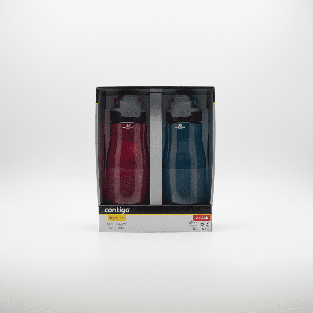 Contigo 32oz AutoSeal Fit Water Bottle 2-Pack Sangria Juniper New Damaged Box - Q1W5