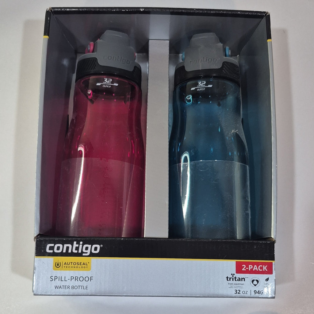 Contigo 32oz AutoSeal Fit Water Bottle 2-Pack Sangria Juniper New Damaged Box - Q1W5